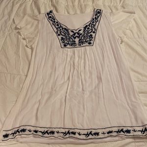 white and navy dress!!